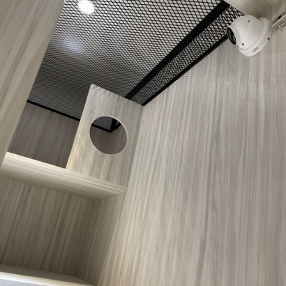 三角龍公寓房型上方視角,拍攝貓跳台與監視攝影機,展現安全監控及立體空間。 三角龍公寓房型上方視角,拍攝貓跳台與監視攝影機,展現安全監控及立體空間。